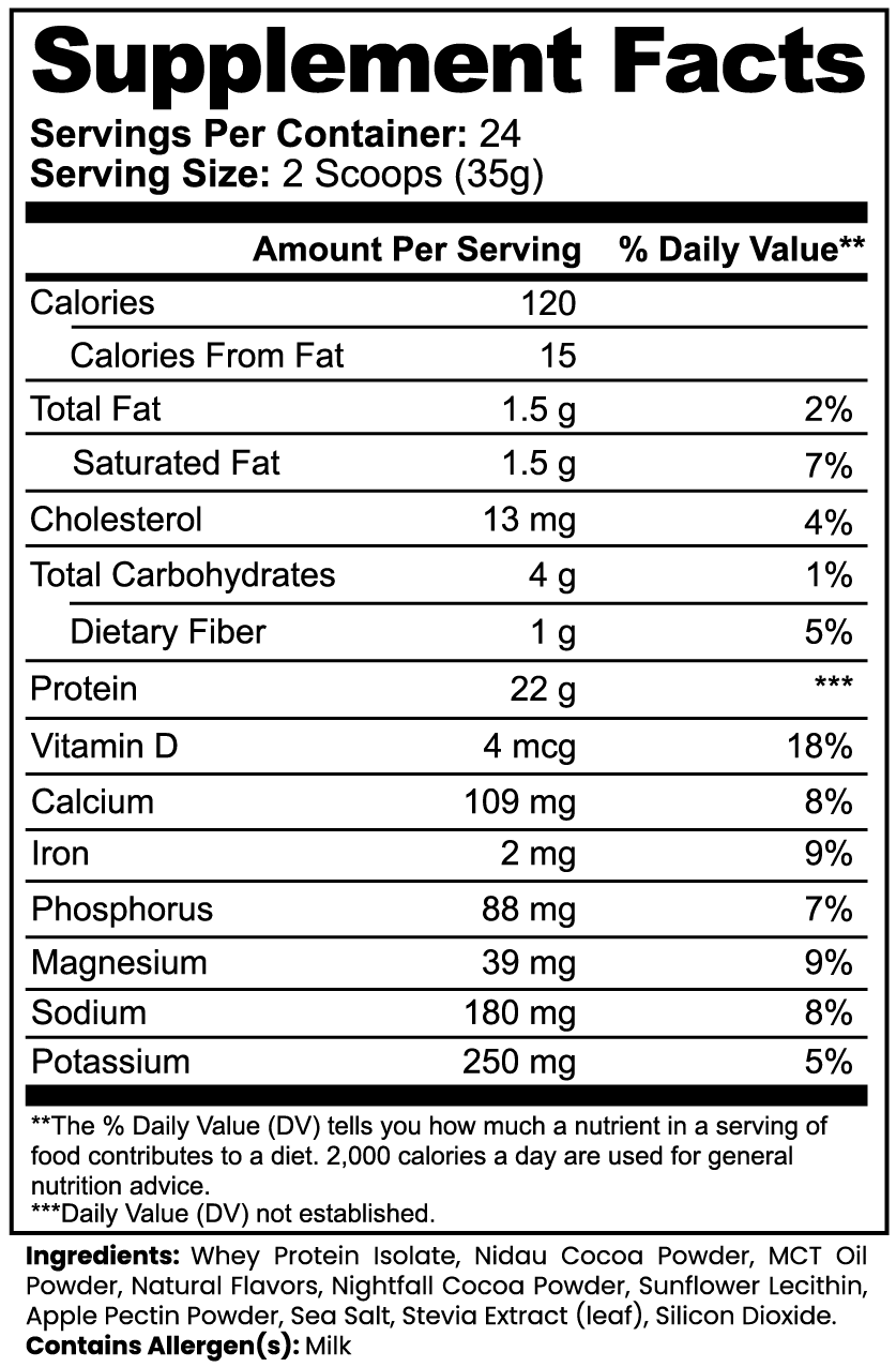 Luma 100% Whey Protein Isolate (Chocolate)