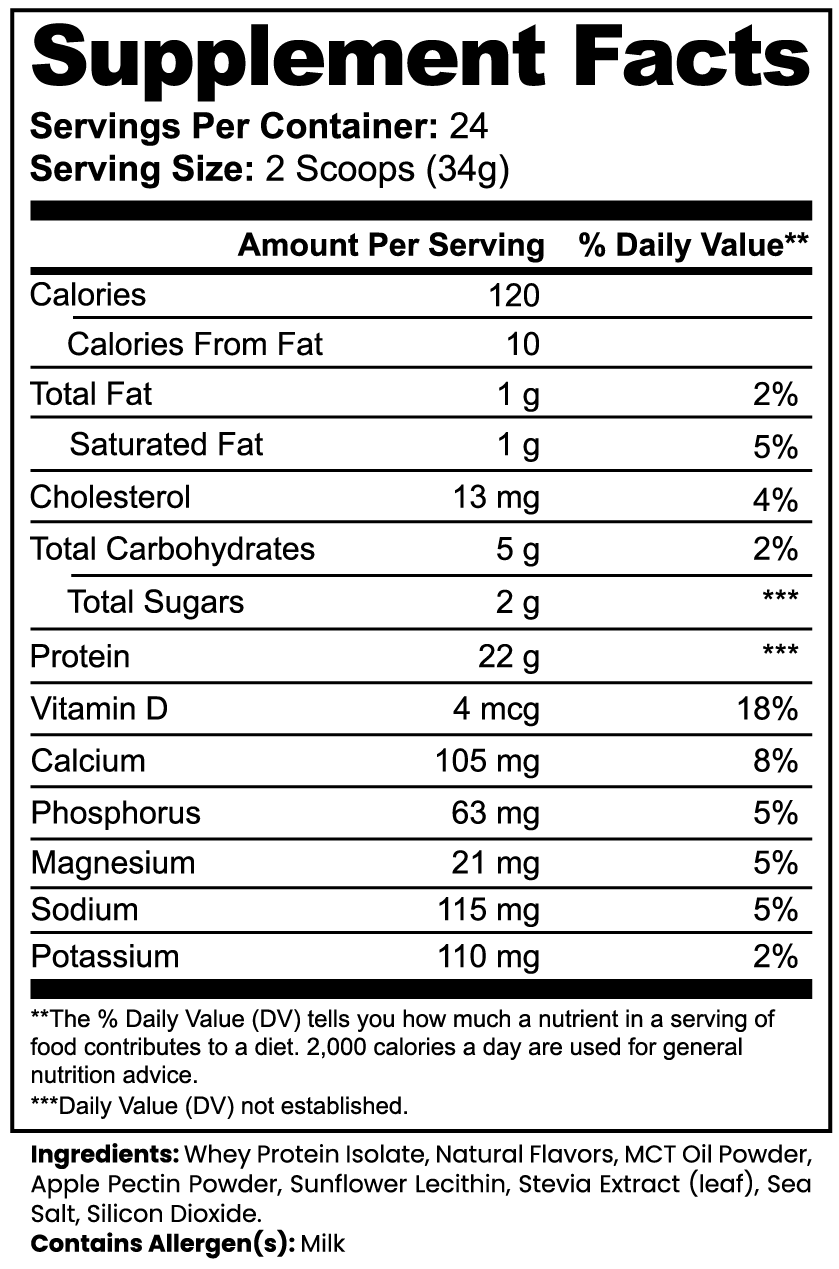 Luma 100% Whey Protein Isolate (Vanilla)